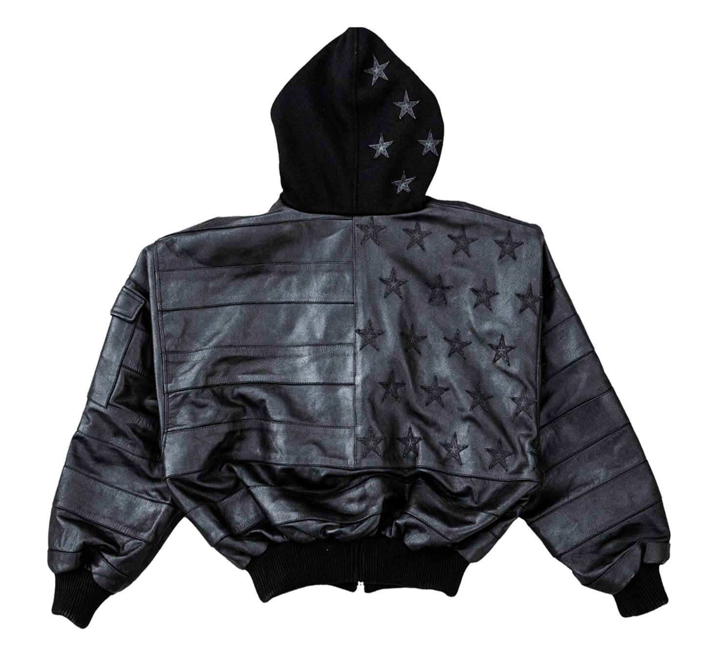 "BLKAMERIKA" LEATHER BOMBER