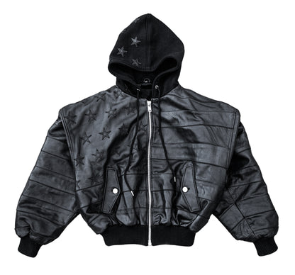 "BLKAMERIKA" LEATHER BOMBER