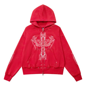 "BLOODANGL" ZIP UP