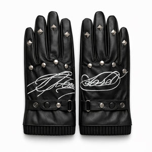 "CALIGRAPHY" LEATHER GLOVES