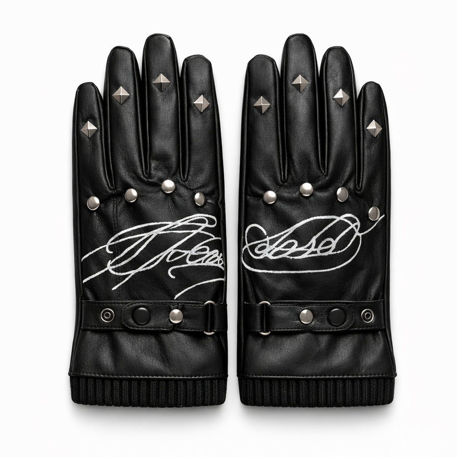 "CALLIGRAPHY" LEATHER GLOVES