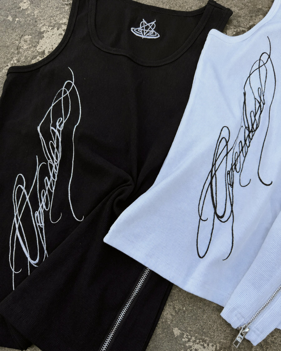 "CALLIGRAPHY" TANK - MIDNIGHT