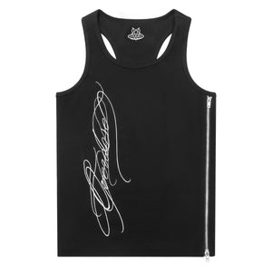 "CALLIGRAPHY" TANK - MIDNIGHT