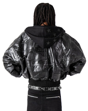 "BLKAMERIKA" LEATHER BOMBER