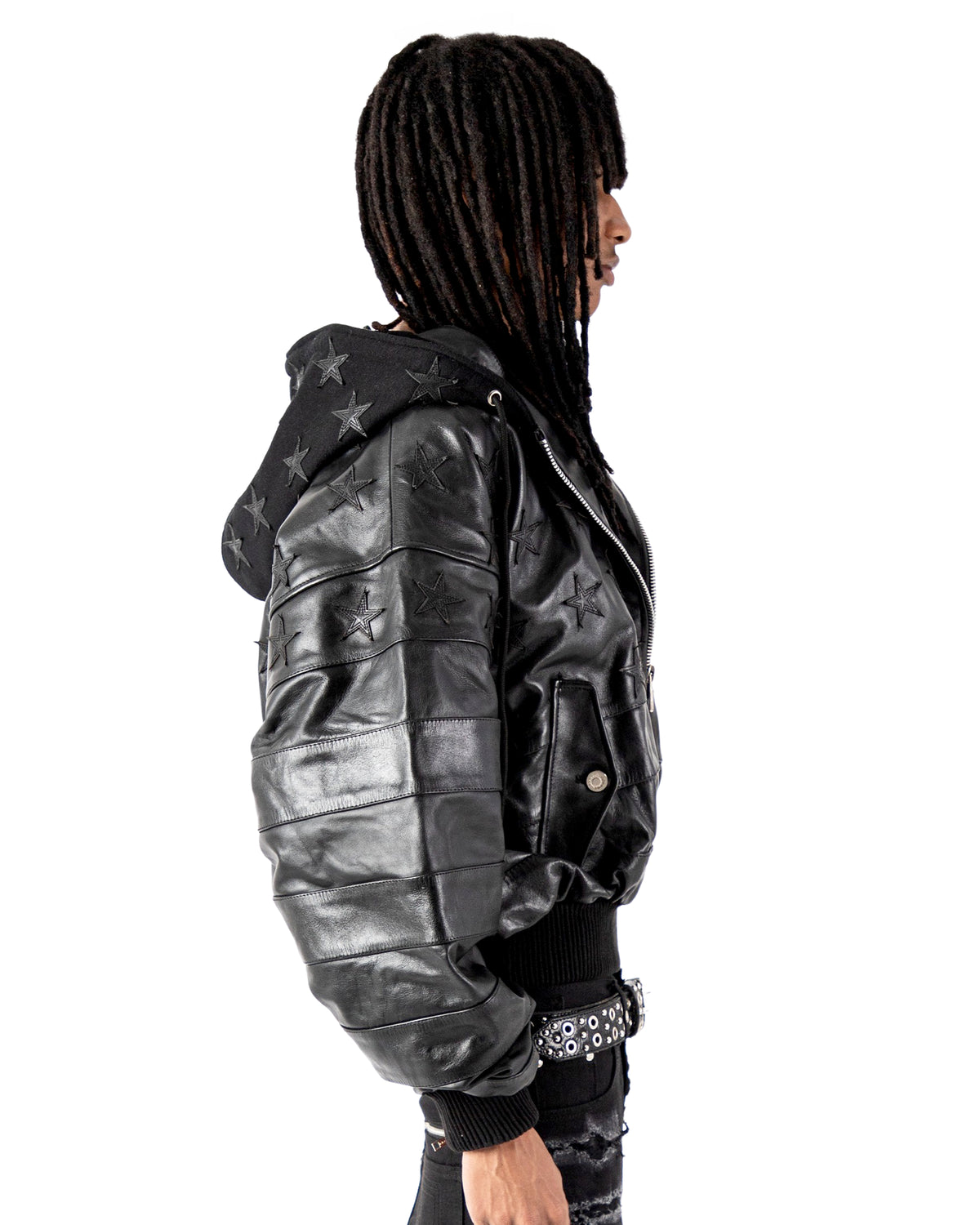 "BLKAMERIKA" LEATHER BOMBER