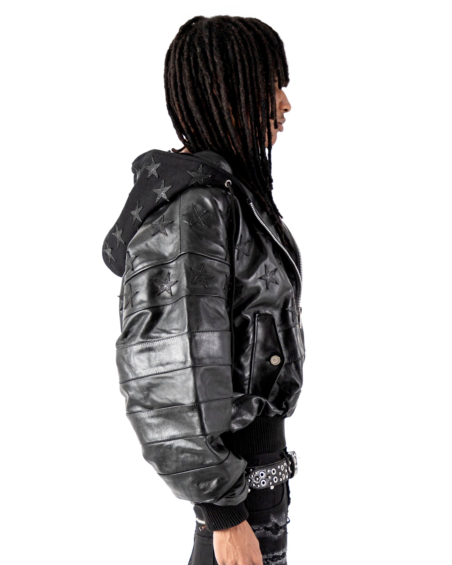 "BLKAMERIKA" LEATHER BOMBER