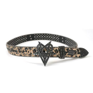 OVD STUDDED BELT - DRKLEOPARD belt by OVD - view 1