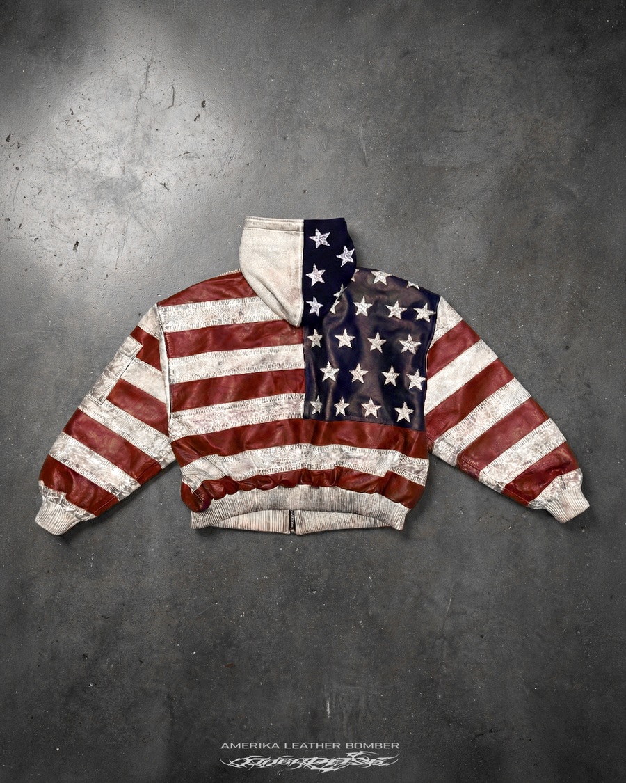 "DRTYAMERIKA" LEATHER BOMBER