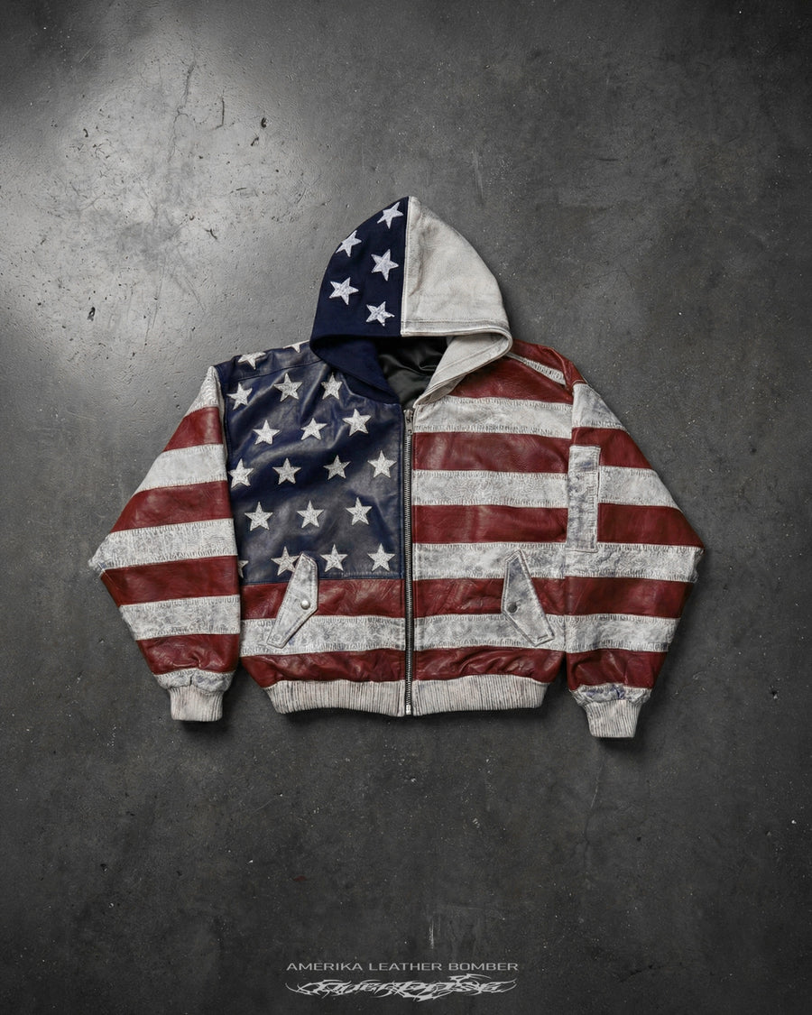 "DRTYAMERIKA" LEATHER BOMBER
