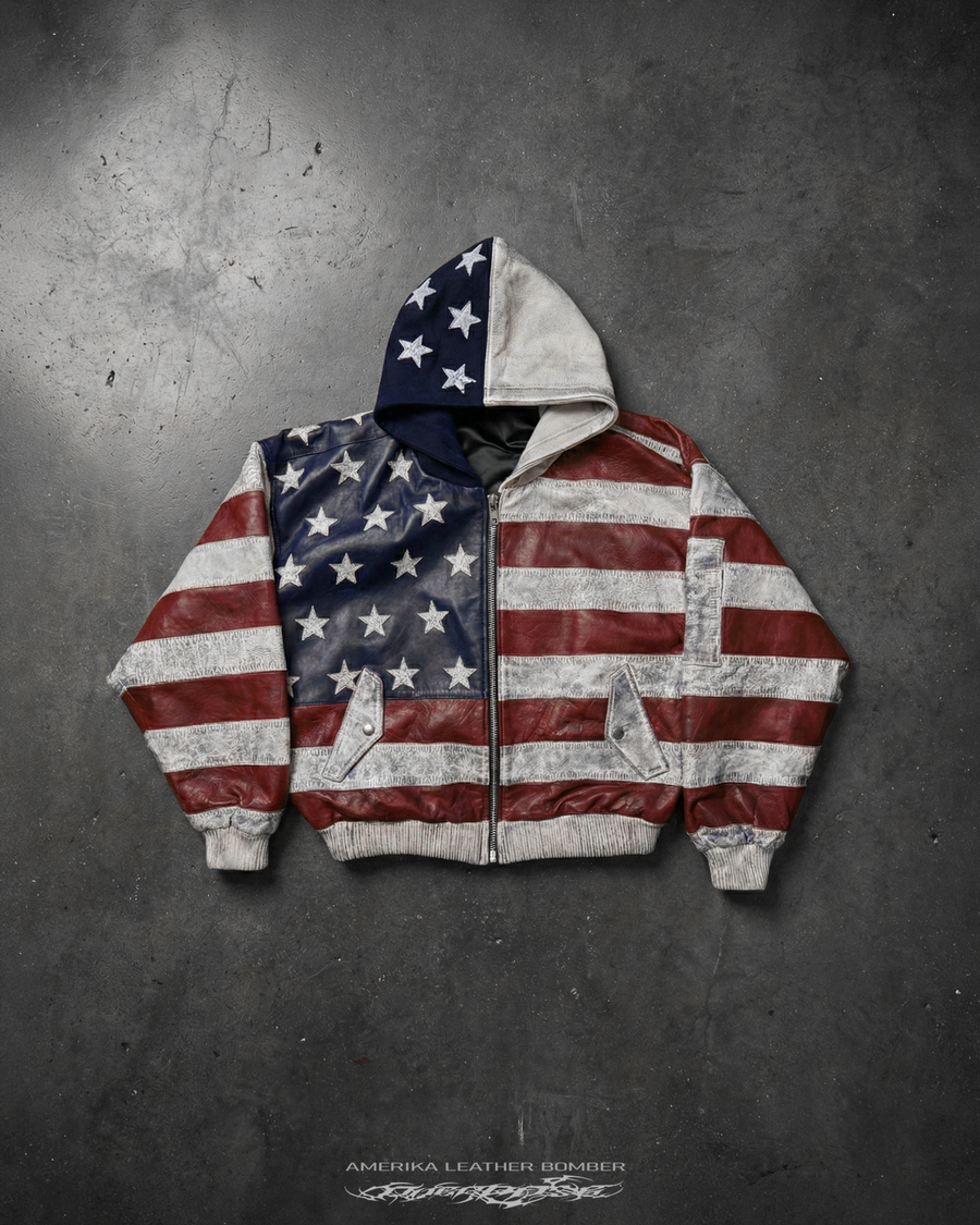 "DRTYAMERIKA" LEATHER BOMBER
