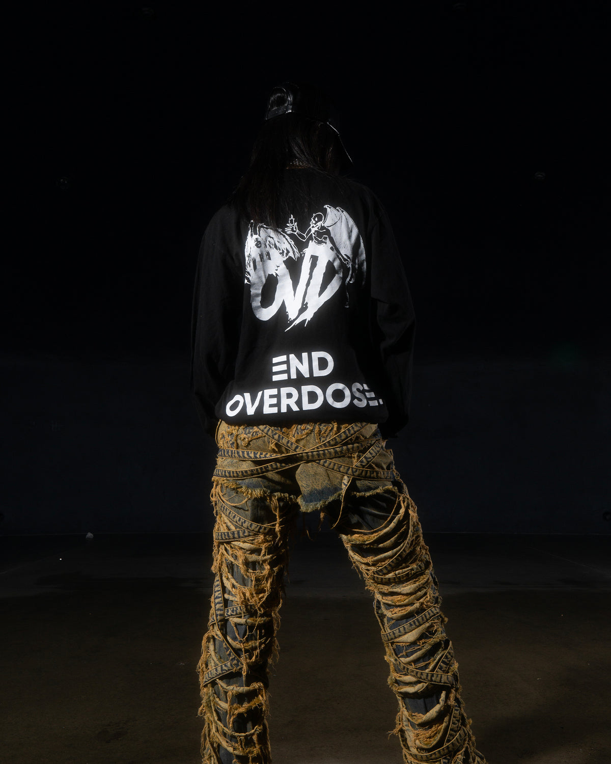 YOU DONT GET ME HIGH ANYMORE - BLACK L/S tee by OVD - view 4