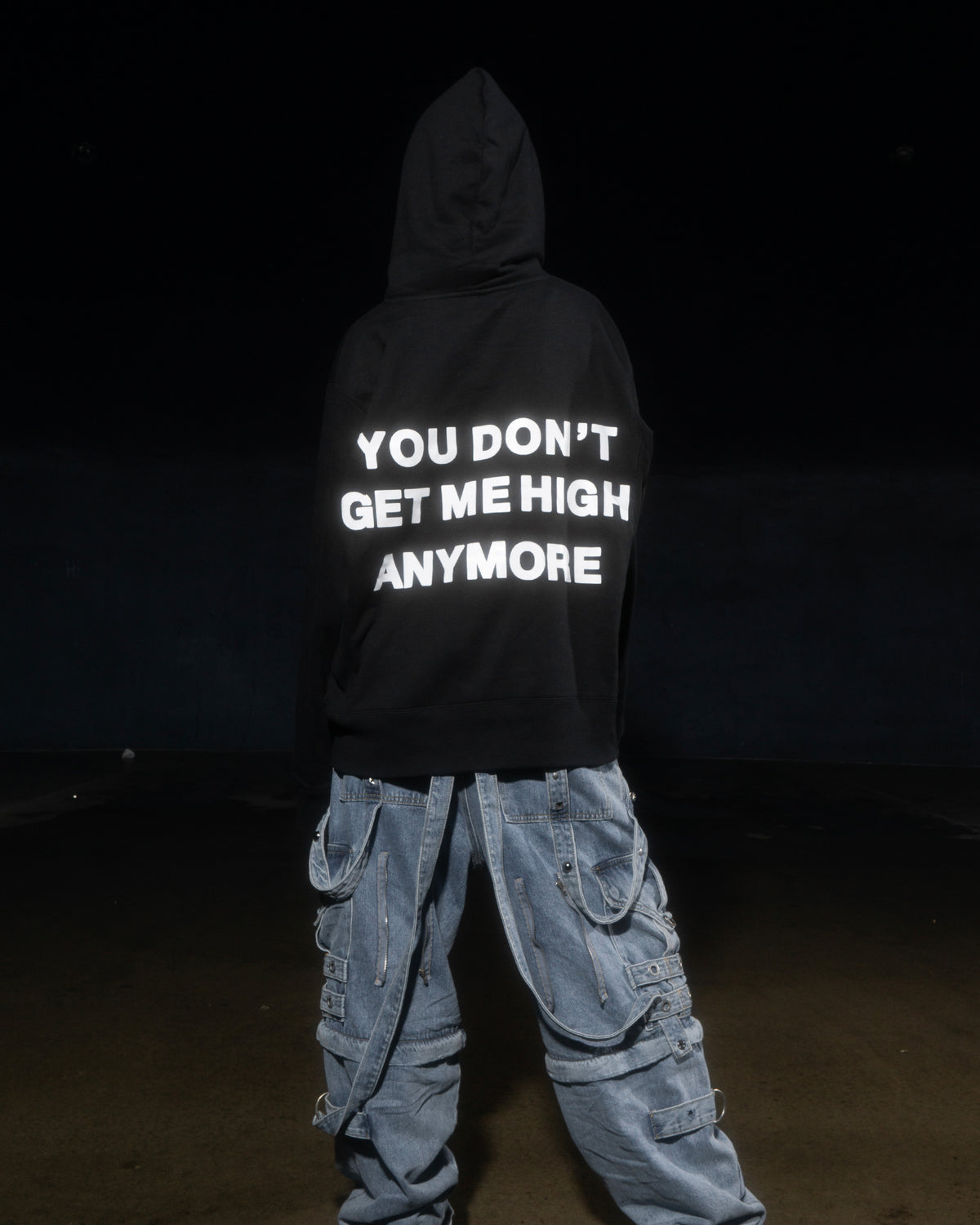 YOU DONT GET ME HIGH ANYMORE - BLACK HOODIE hoodie by OVD - view 3