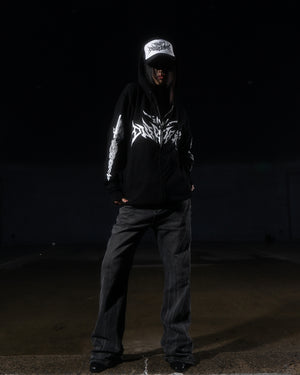 "END OVERDOSE" - HVY MTL ZIP UP