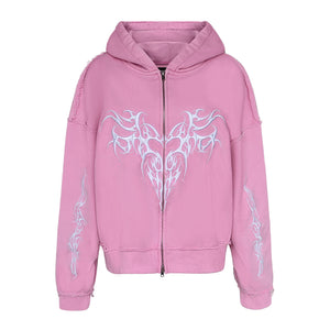 Y333K ZIP UP - PINK zip-up hoodie by OVD - view 1