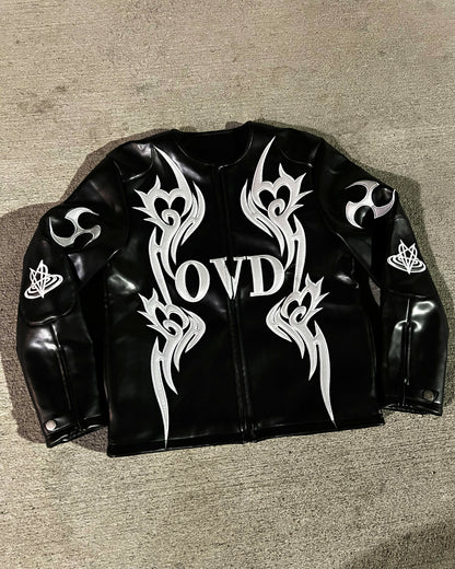 "SIGIL HEART" MOTO LEATHER JACKET