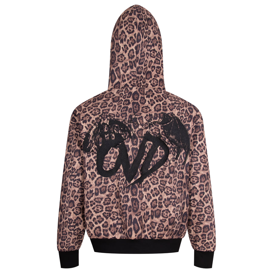"LEOPARD" REVERSIBLE SHERPA HOODIE