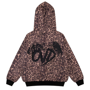 "LEOPARD" REVERSIBLE SHERPA HOODIE
