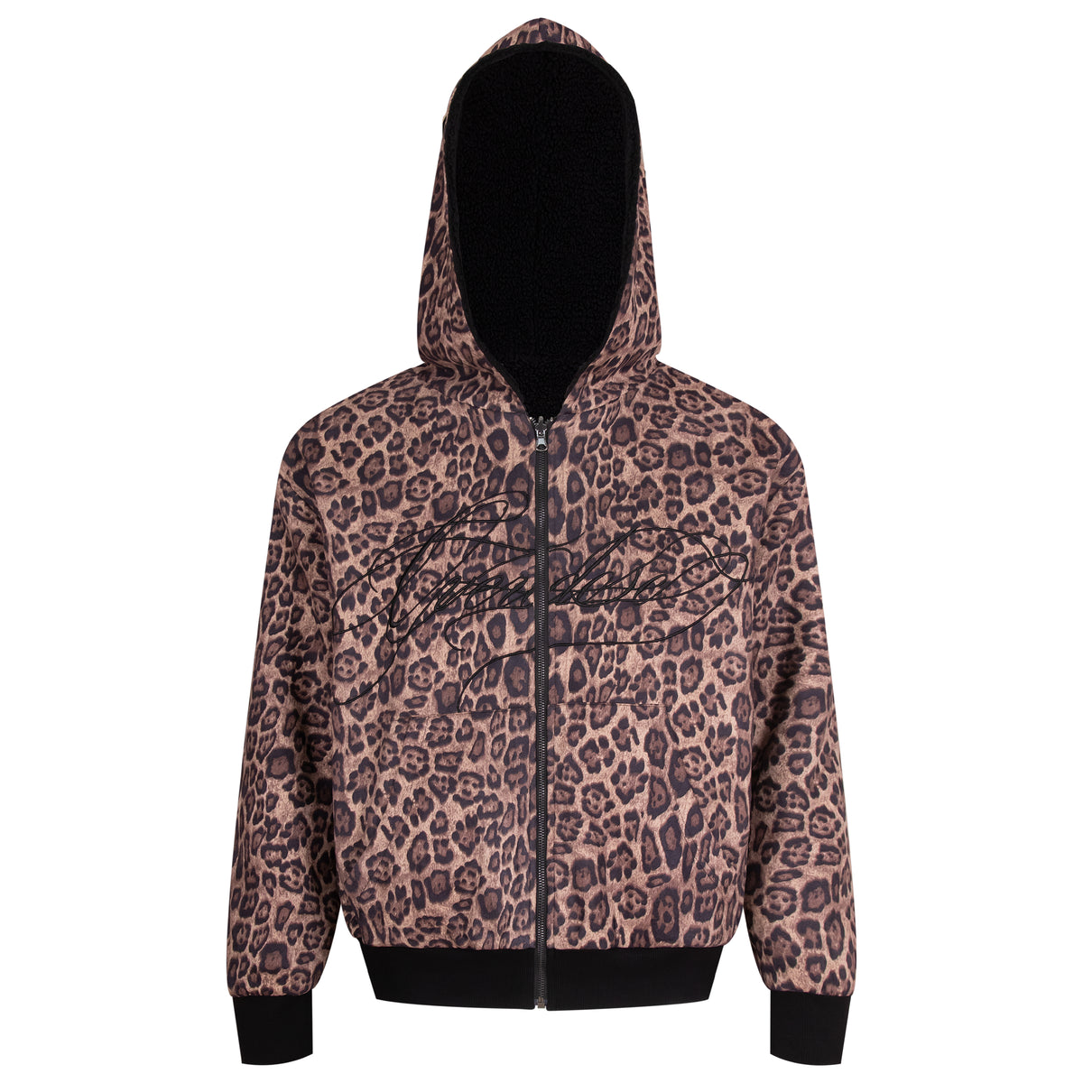 "LEOPARD" REVERSIBLE SHERPA HOODIE