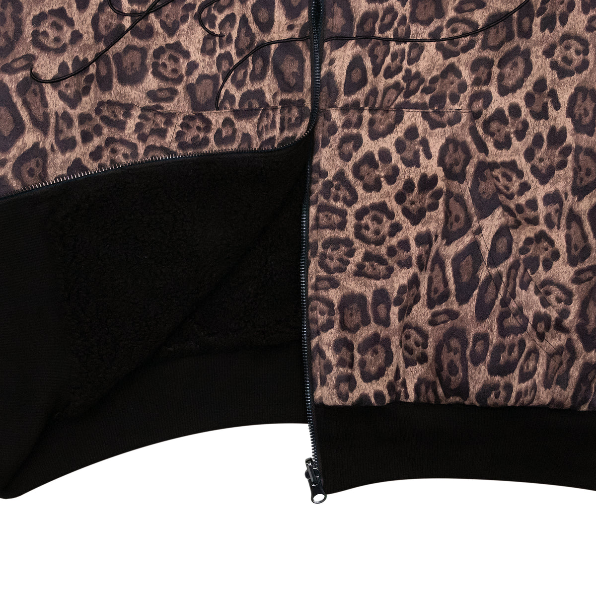 "LEOPARD" REVERSIBLE SHERPA HOODIE