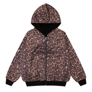 "LEOPARD" REVERSIBLE SHERPA HOODIE