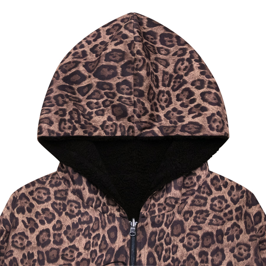 "LEOPARD" REVERSIBLE SHERPA HOODIE
