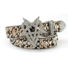 "OVD STUDDED BELT" - LGHTLEOPARD