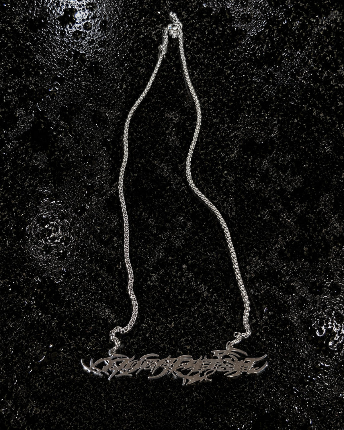 "TRIBAMETAL" LOGO NECKLACE
