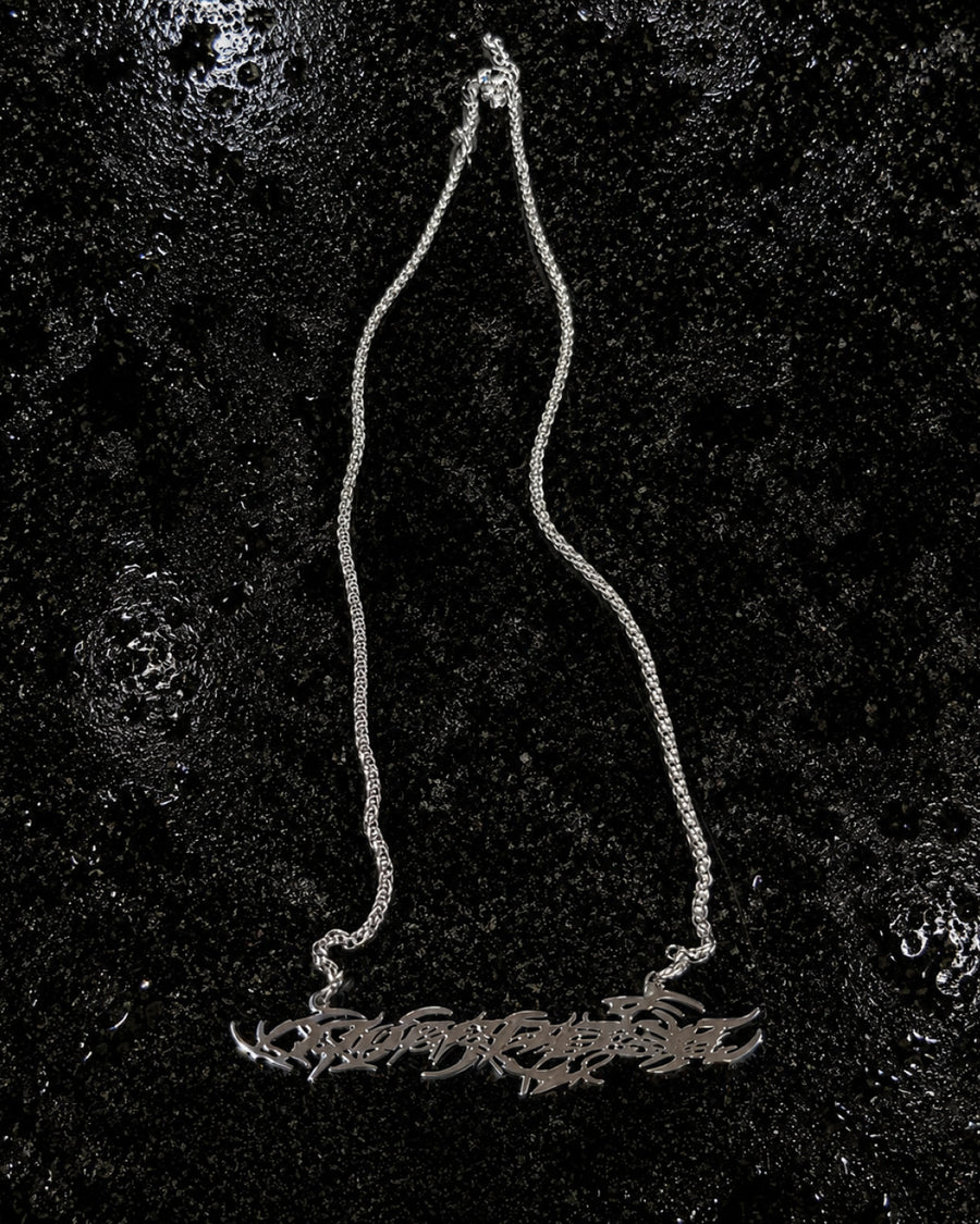 "TRIBAMETAL" LOGO NECKLACE