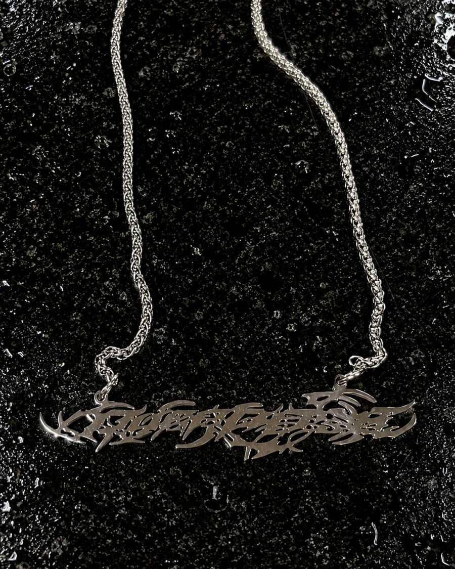 "TRIBAMETAL" LOGO NECKLACE