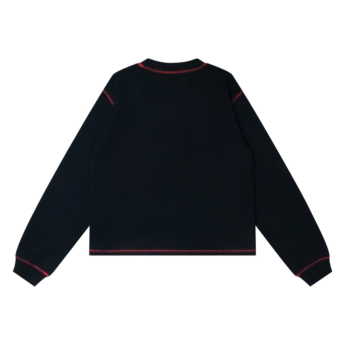 "OM" CONTRAST L/S - BLACK/RED