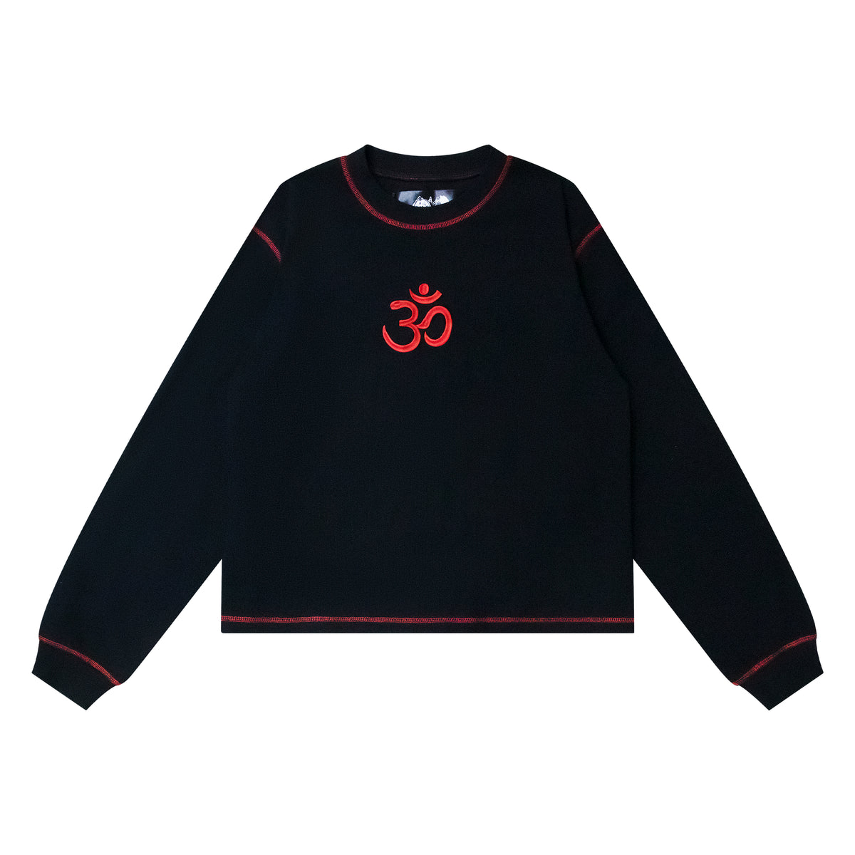 "OM" CONTRAST L/S - BLACK/RED