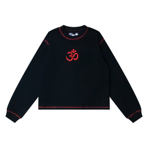 OM CONTRAST L/S - BLACK/RED tee by OVD - view 2