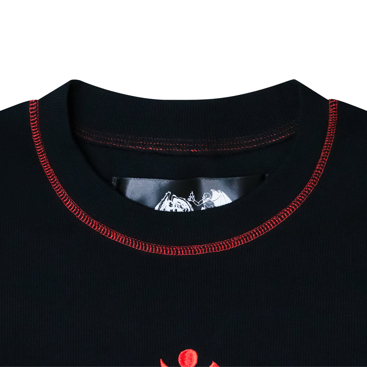 "OM" CONTRAST L/S - BLACK/RED