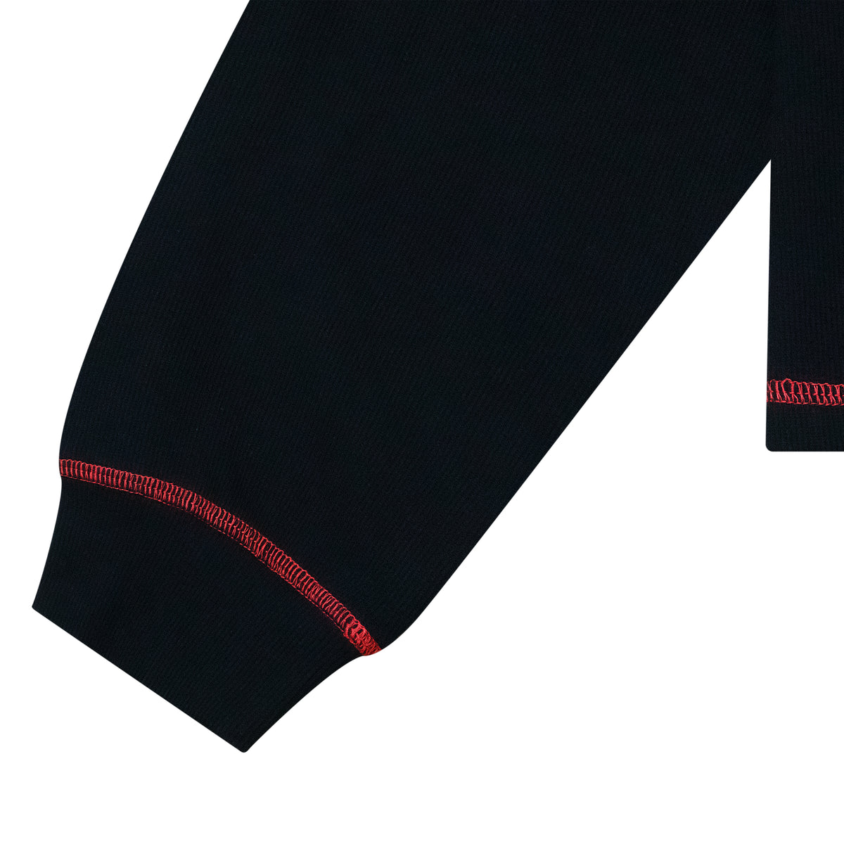 "OM" CONTRAST L/S - BLACK/RED