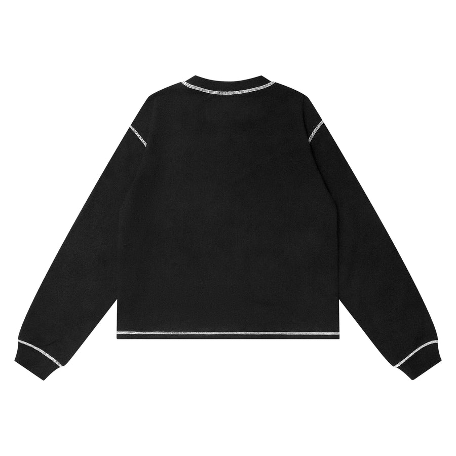"OM" CONTRAST L/S - BLACK/WHITE