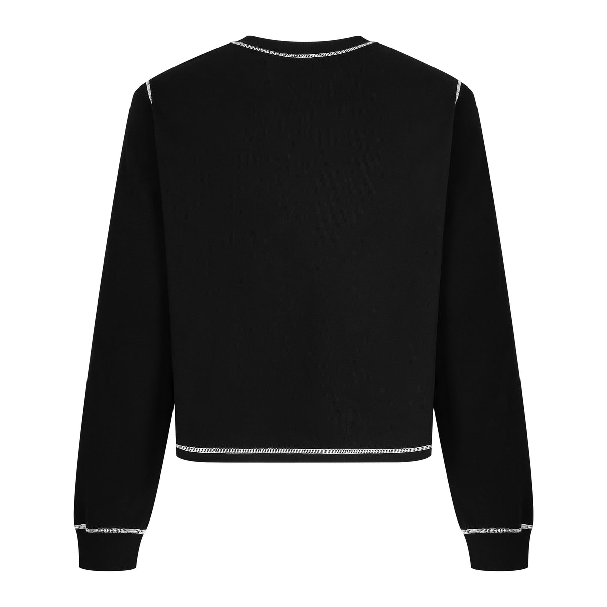 "OM" CONTRAST L/S - BLACK/WHITE