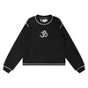 "OM" CONTRAST L/S - BLACK/WHITE