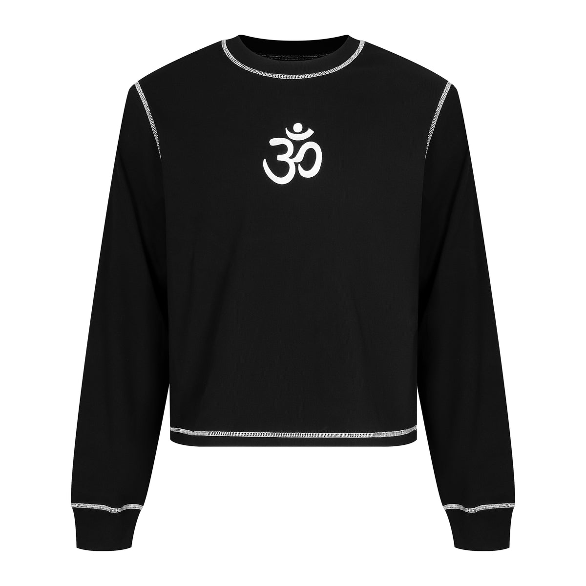 "OM" CONTRAST L/S - BLACK/WHITE