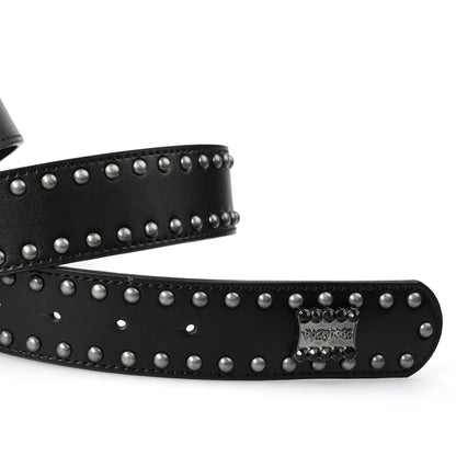 "PANTHER" BELT - BLACK LEATHER