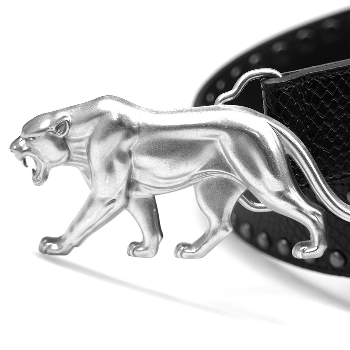 "PANTHER" BELT - OBSIDIAN SNAKESKIN