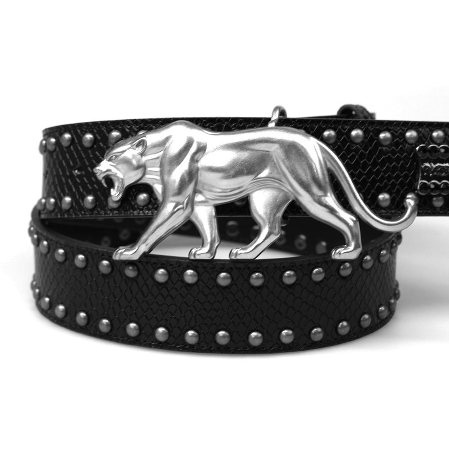 "PANTHER" BELT - OBSIDIAN SNAKESKIN