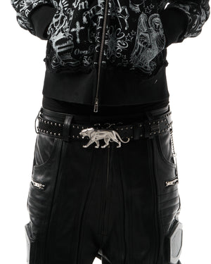"PANTHER" BELT - OBSIDIAN SNAKESKIN