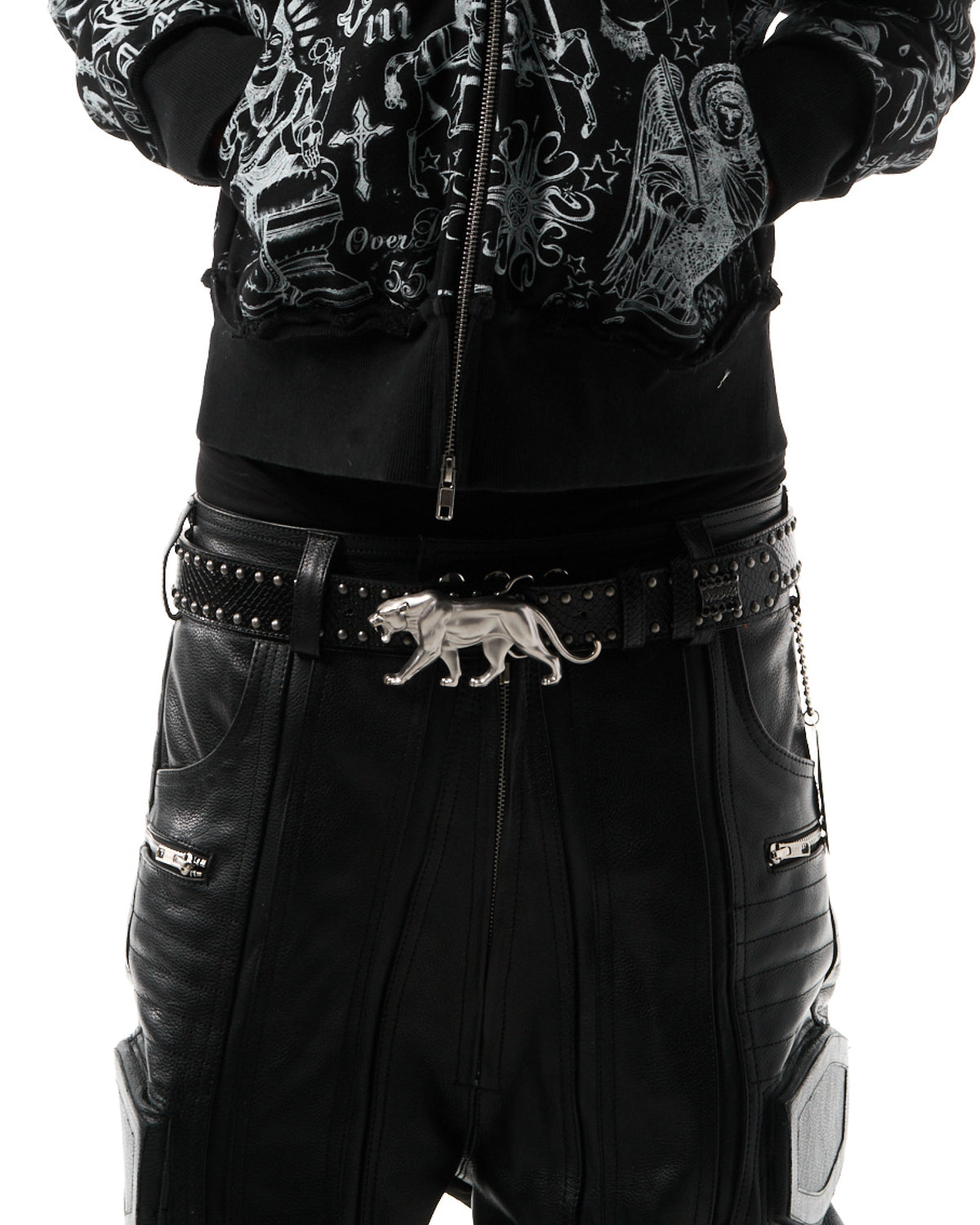 "PANTHER" BELT - OBSIDIAN SNAKESKIN