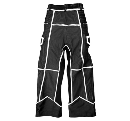 "PRYZM" MOTO PANTS - BLACK/WHITE