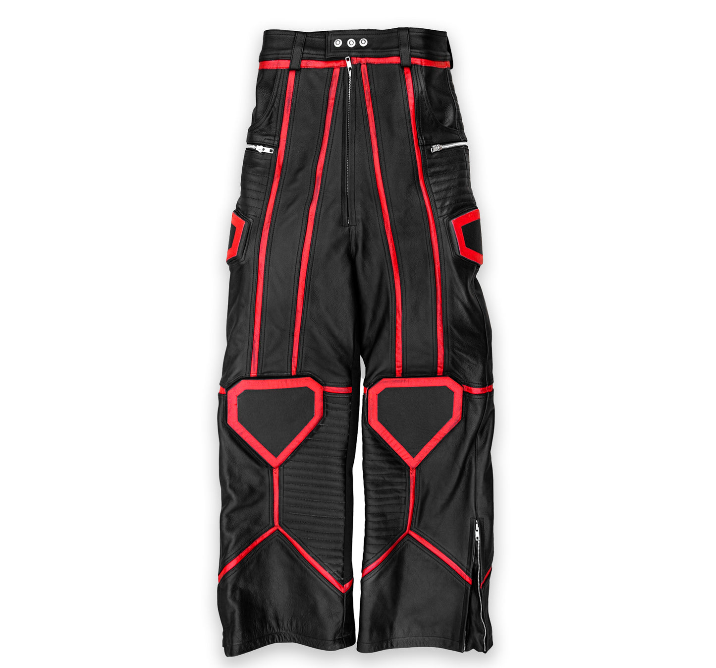 "PRYZM" MOTO PANTS - BLACK/RED