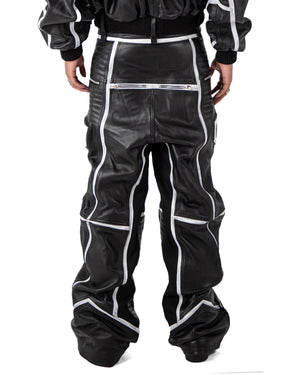 "PRYZM" MOTO PANTS - BLACK/WHITE