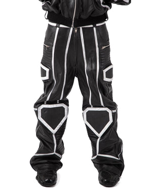 "PRYZM" MOTO PANTS - BLACK/WHITE