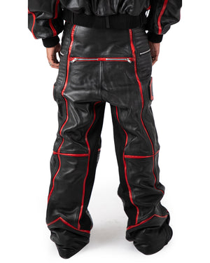 "PRYZM" MOTO PANTS - BLACK/RED