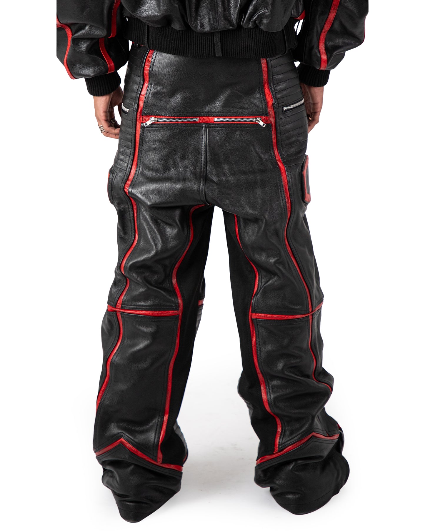 "PRYZM" MOTO PANTS - BLACK/RED