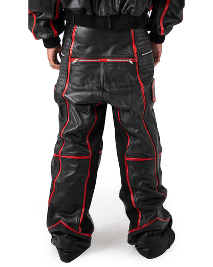 "PRYZM" MOTO PANTS - BLACK/RED